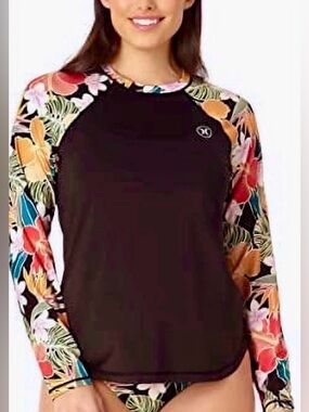 Hurley UPF 60+ Long Sleeve Rashguard Caribbean Dreamin